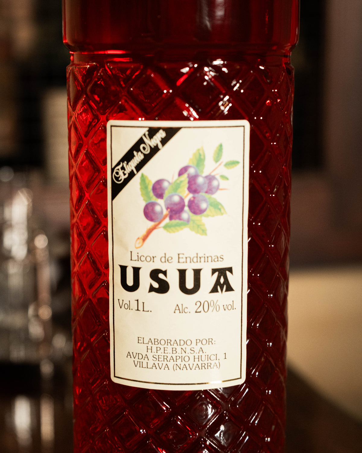Licor de Endrinas Usua 20º 1 L 6 unidades